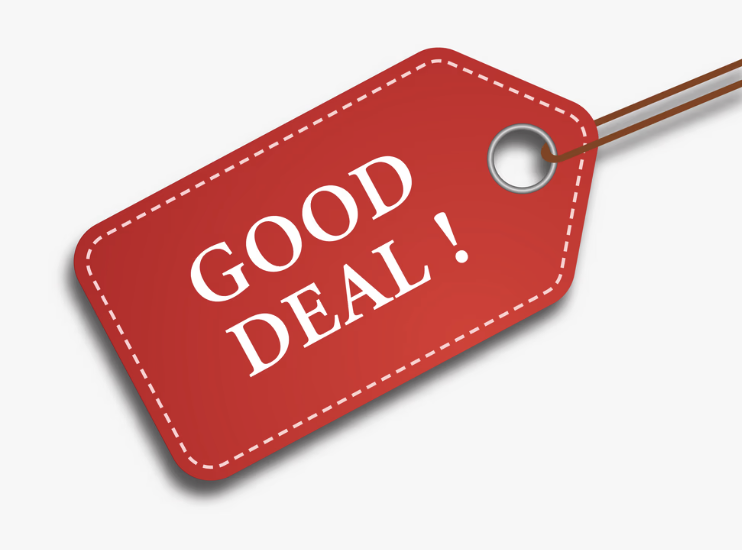 A red price tag reading Good Deal